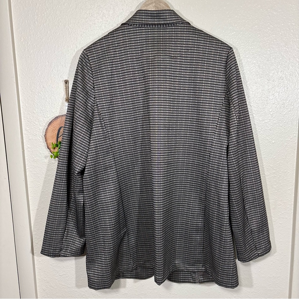 Max Studio Houndstooth Single Button Blazer Size … - image 2
